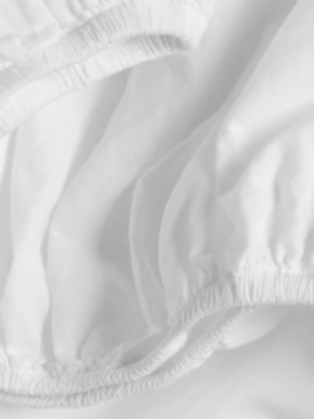 Parachute White Brushed Cotton Fitted Sheet Twin XL
